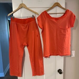 Free People Orange Lounge Set